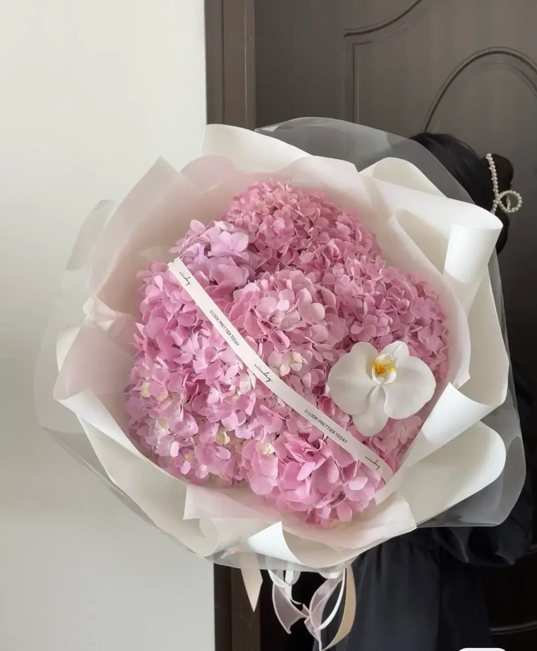 Bó hoa cẩm tú cầu hồng