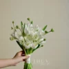 Bó hoa cưới tulip trắng