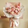 Bó hoa hồng julibee mix tulip Hà Lan