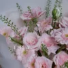 Bó hoa hồng mix đồng tiền hồng màu pastel tặng nữ