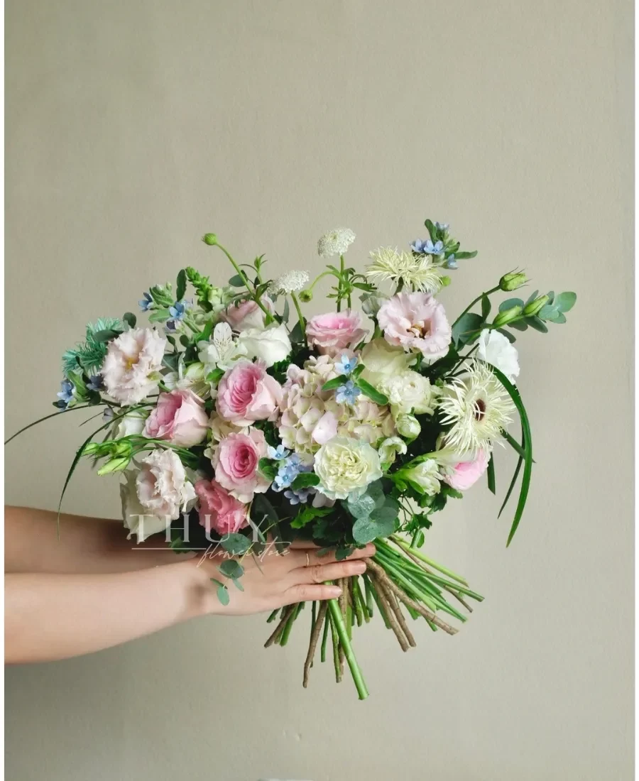 Bó hoa tặng sinh nhật màu pastel