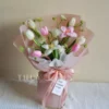 Bó hoa tulip 10 bông mix trắng hồng