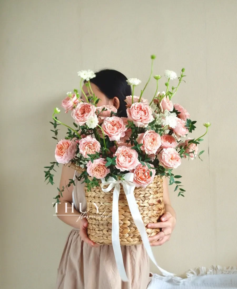 Lẵng hoa hồng đẹp tặng mẹ
