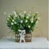 lẵng hoa tulip trắng sang trọng
