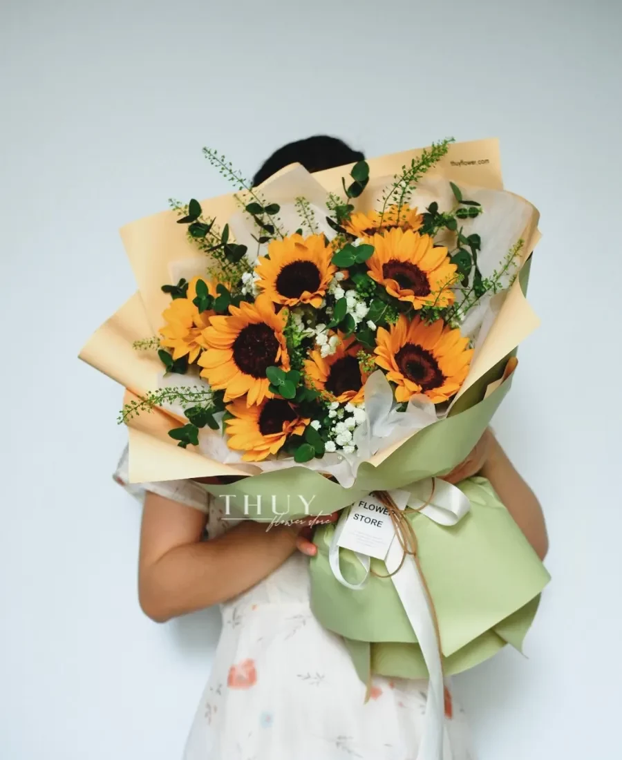 bó hướng dương hoa tặng đồng nghiệp